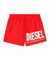 Diesel Swim Shorts With Logo Print In Red