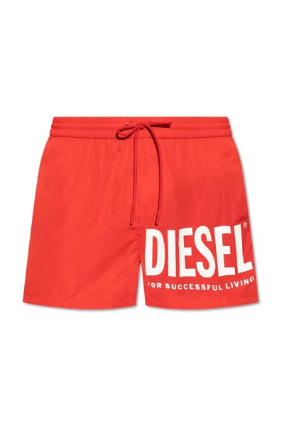 Diesel Bmbx-mario Swim Shorts In Red