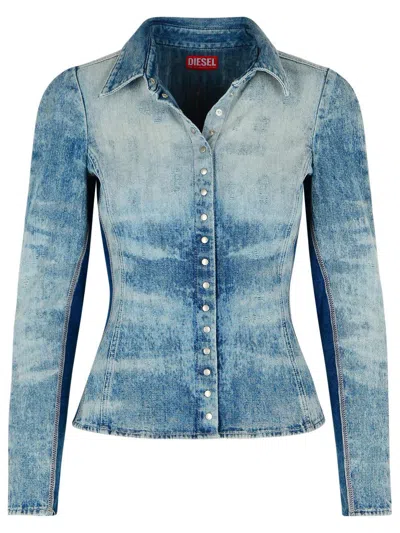 Diesel 'masly' Light Blue Cotton Shirt