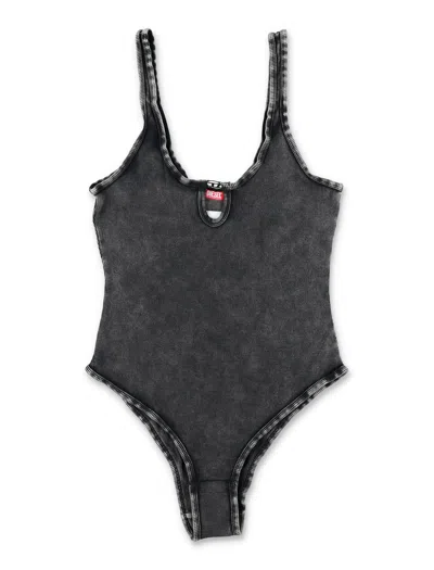 Diesel Maura Rib Bodysuit In Black
