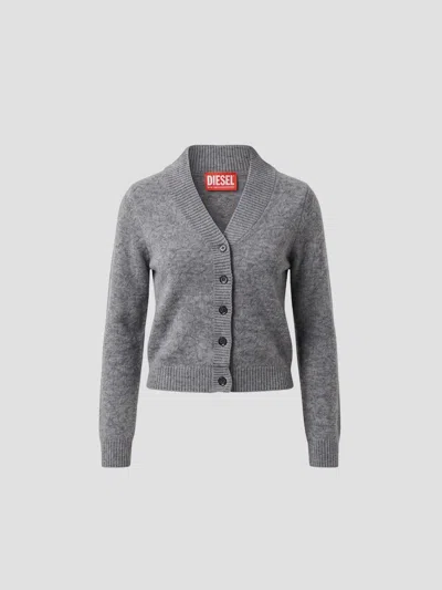 Diesel M-ava Sweater In Dk Grey Melange
