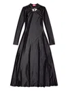 Diesel D-iamo Twist-neck Long-sleeve Midi Dress In Black