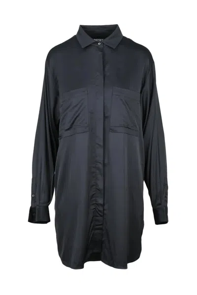 Diesel Maxi Shirt Dress - Black