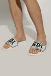 Diesel Men's Sa-mayemi Water-resistant Logo Pool Slides In White