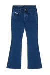 Diesel Medium Blue Bootcut Flare Fit Jeans In Blue