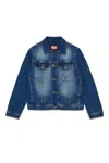Diesel Kids Long-sleeved Denim Jacket In Blue