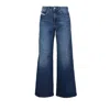 Diesel D-sire 1996 Blue Jeans With Wide Leg And Logo Patch On The Rear In Denim Woman In Blue