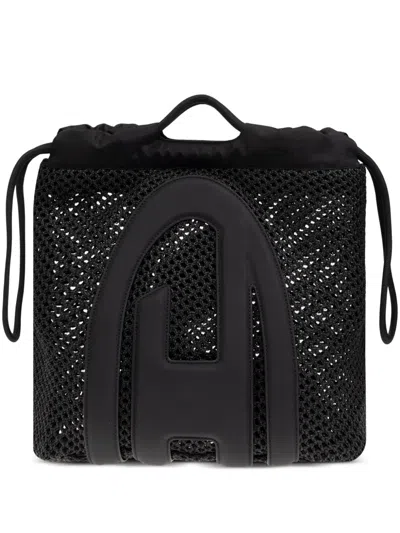 Diesel Medium Cage-d Tote Bag In Black