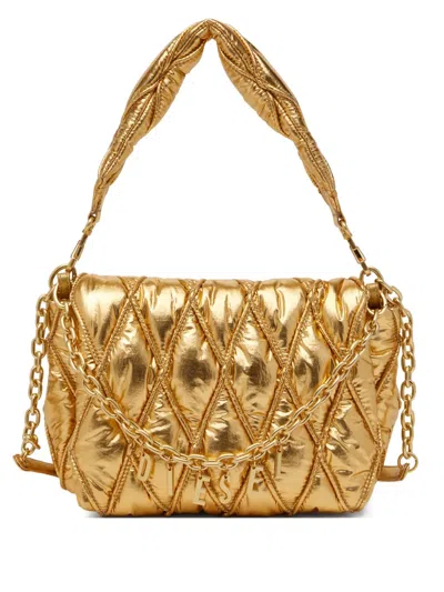Diesel Medium Charm-d Shoulder Bag In Gold