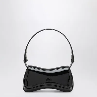 Diesel Medium Play Bag In Black Patent Leather