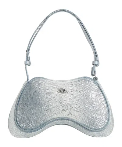 Diesel Medium-sized Denim Shoulder Bag In Blue