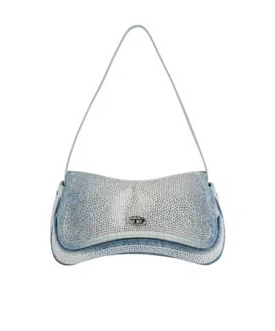 Diesel Medium-sized Denim Tote Bag In Blue