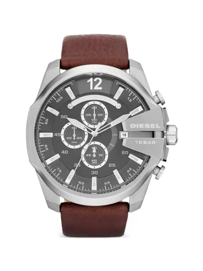 Diesel Mega Chief 48mm Watch In Brown