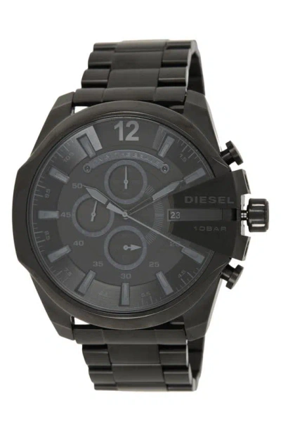 Diesel Mega Chief Black Stainless Steel Chronograph Watch, 51mm