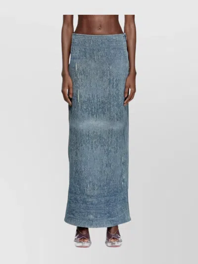 DIESEL MEGAN DISTRESSED HIGH-WAISTED LONG SKIRT