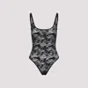 Diesel Camo Lace Bodysuit With Oval D Embroidery In Xx Black