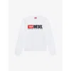 DIESEL S-GINN-DIV LOGO-APPLIQUÉ COTTON-JERSEY SWEATSHIRT