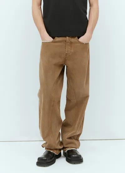 Diesel Men 2001 D-macro-u Distressed Denim Jeans In Brown