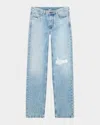 Diesel Straight-leg Ripped Jeans In Blue