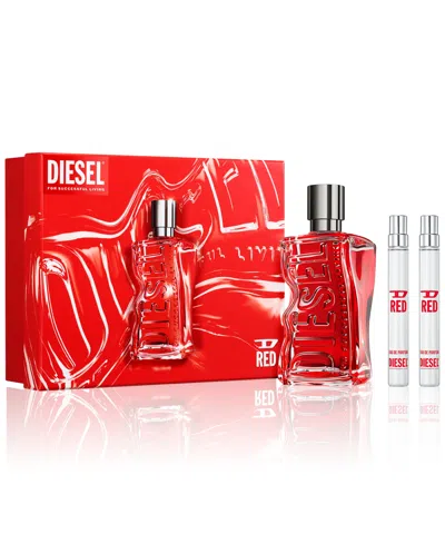 Diesel Men's 3-pc. D Red Eau De Parfum Gift Set In White