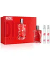 Diesel Men's 3-pc. D Red Eau De Parfum Gift Set In No Color