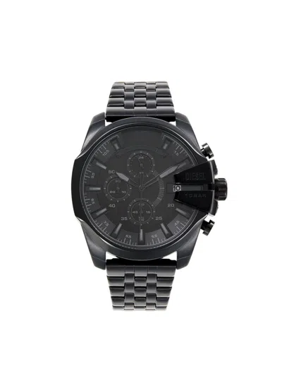 Diesel Men's 43mm Baby Chief Stainless Steel Chronograph Bracelet Watch In Black