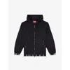Diesel J-post Recycled Zip-up Hooded Jacket In 9xx