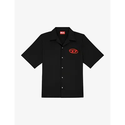Diesel S-mac Organic Cotton Shirt In Black