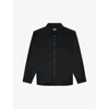 Diesel Black Shirt With D Logo On The Front In Lyocell Man In 9xx