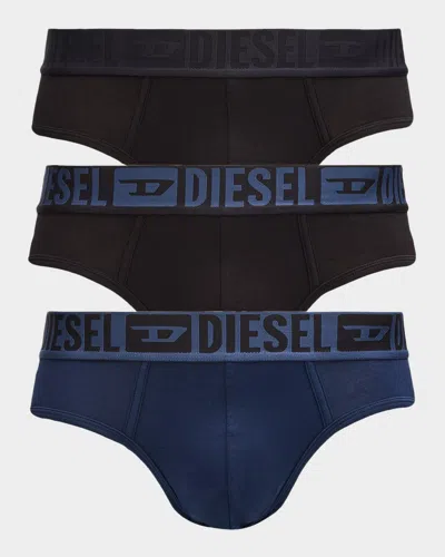 Diesel Men & Apos;s Andre 3-pack Cotton-stretch Briefs In Multi
