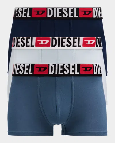 Diesel Men & Apos;s Damien Multicolor Dcore 3-pack Boxer Briefs In Burgundy