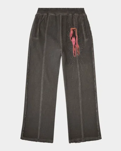 Diesel Men & Apos;s Quinn Double-knit Track Pants In Brown