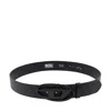 Diesel Adjustable Logo Textured Belts In Black