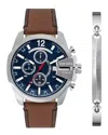 Diesel Men's Baby Chief Blue Dial Watch In Brown