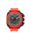 DIESEL MEN'S BAMF 52MM STAINLESS STEEL CASE & SILICONE STRAP CHRONOGRAPH WATCH