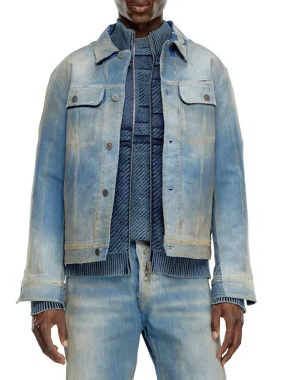 Diesel Men's Barcy Denim Jacket In Blue