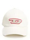 Diesel Logo-patch Baseball Cap In White