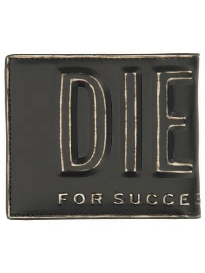 Diesel Men Bifold Wallet With 3d Logo