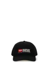 Diesel Wash-div-corry Adjustable Curved Brim Hat In Black