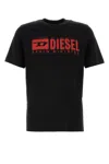 Diesel Men Black Cotton T-adjust-q7 T-shirt