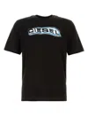 Diesel Black Cotton T-adjust-r4t T-shirt In Black
