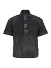 Diesel Black Jacket With Short-sleeve And Distressed Effect In Fabric Man In Black