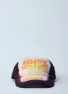 Diesel Chris Tie-dye Curved Brim Round Crown In Burgundy