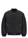 Diesel Classic Black Nylon Bomber Jacket With Zip And Side Pockets In Black