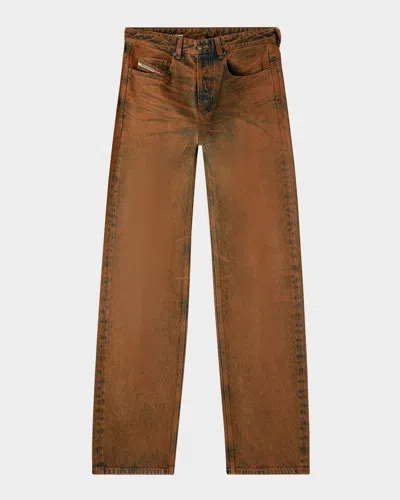 Diesel Men's Coated Baggy Jeans In Denim