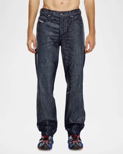 Diesel Men's Coated Loose-fit Jeans In 8ms
