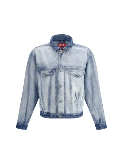 Diesel Denim Shirt Long Sleeves Point Collar In Blue
