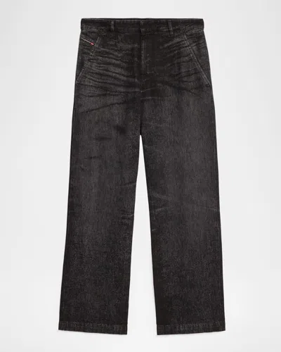 Diesel 1980 Five-pocket Trousers Featuring Belt Loops In Black