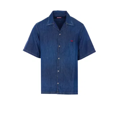 Diesel Men D-nabil-d Denim Shirt In Blue