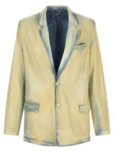 Diesel Nivale Fsi Blazer Long Sleeves Pockets In Yellow
